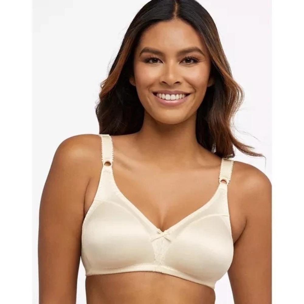 Bali Double Support Cool Comfort Wirefree Bra Light Beige 40B NWT